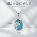 wholesale 925 Sterling Silver Teal Turquoise Dragonfly Flower Pendant Necklace-0-4