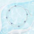 wholesale 925 Sterling Silver Heart Birthstone Anklet Bracelets for Women-0-1