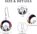wholesale 925 Sterling Silver Rainbow Sloth Dangle Earrings - Cute Animal  for Her-0-5