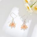 wholesale 925 Sterling Silver Rose Gold Plated Lily Drop Earrings-0-3