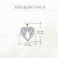 wholesale 925 Sterling Silver Opal Angel Wing Necklace - Nickel-Free Hypoallergenic Jewelry Gift for Women-0-4
