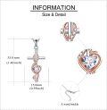 wholesale 925 Sterling Silver Heart Treble Clef Cross Pendant Necklaces for Women Confirmation Gift Jewelry-0-2
