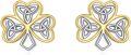 wholesale 925 Sterling Silver Celtic Knot Shamrock Stud Earrings with Evil Eye Design-0-0