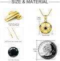 wholesale Gold 925 Sterling Silver CZ Soccer Ball Pendant Necklaces for Women Men Sport s-0-4