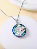 TOUPOP 925 Sterling Silver Crystal Koala Pendant Necklace Animal Jewelry Gifts-0-2
