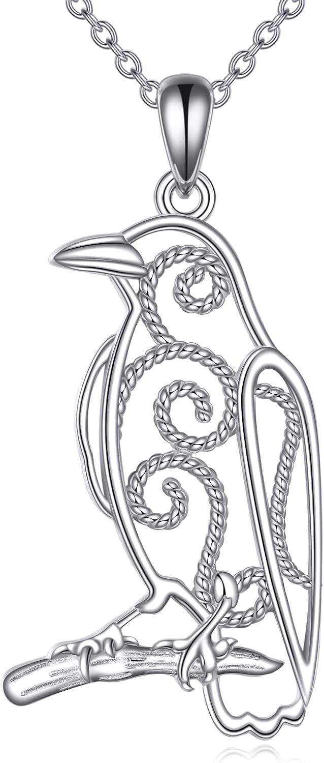 Sterling Silver Bird Filigree Pendant Necklace Dove Cardinal Hummingbird Phoenix Raven Women s Mother s Day Gift-0-1