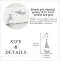 wholesale 925 Sterling Silver Spiral CZ & Pearl Drop Dangle Leverback Earrings-0-3