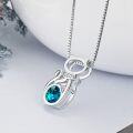 wholesale Sterling Silver Birthstone Cat Pendant Necklace for Women-0-26