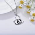 wholesale 925 Sterling Silver Penguin Heart Pendant Necklace for Women Gifts-0-1