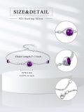 wholesale 925 Sterling Silver Infinity Birthstone Link Bracelet for Women Adjustable 7 +2 Chain Gift-0-1