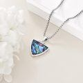 wholesale 925 Sterling Silver Saint Michael Archangel Shield Abalone Shell Pendant Necklace-0-3