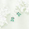 TOUPOP Sterling Silver Crystal Frog Earrings S925 Women Birthday Christmas Gifts-0-4