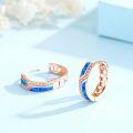 wholesale Sterling Silver Opal CZ Huggie Hoop Earrings for Women-0-9