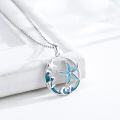 wholesale 925 Sterling Silver Starfish & Ocean Waves Necklace - Beach s for Women and Girls-0-1