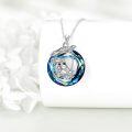 wholesale 925 Sterling Silver Frog Crystal Pendant Necklace - Cute Jewelry for Women Animal Lovers-0-2