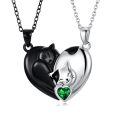 wholesale 925 Sterling Silver Love Arrow Cat Couples Heart Necklaces Gifts for Couples-0-0