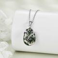 wholesale 925 Sterling Silver Moss Agate Tree of Life Pendant Necklace for Women Birthdays Gift Ideas-0-3