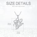 wholesale 925 Sterling Silver Octopus Pendant Necklace with Cubic Zirconia - Ocean Inspired Jewelry for Women and Girls-0-3