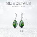wholesale 14K Gold Plated Sterling Silver Round Natural Jade Earrings for Women-0-21