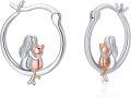 wholesale 925 Sterling Silver Mermaid and Cat Hug Hoop Earrings Gift for Her-0-0