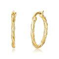 wholesale 925 Sterling Silver Plated Gold Twist Beaded Huggie Hoops for Women Men 9mm Diameter Minimalist Ear Cuff Lightweight Cartilage Tragus Helix Piercing Studs Hypoallergenic Surgical  Body  Set of 6 Pairs-0-0
