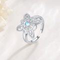 wholesale 925 Sterling Silver Witches Knot Adjustable Protection Ring for Women Girls-0-4