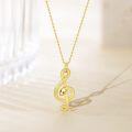 wholesale Gold 925 Sterling Silver Snake Treble Clef Music Note Pendant Necklace for Women and Men Gifts-0-2