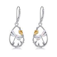 wholesale 925 Sterling Silver Dragonfly Drop Earrings-Dragonfly earrings