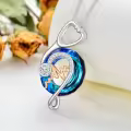 TOUPOP Sterling Silver Crystal Stethoscope Necklace Nurse Gift-0-3