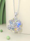 wholesale TOUPOP Snowflake Necklace For Women 925 Sterling Silver Dainty Love You Letter Pendant Necklaces With Crystal Anniversary Birthday Christmas Jewelry Gifts For Mom Wife Girlfriend Sister Friend -0-3
