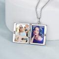 wholesale 925 Sterling Silver Music Note Photo Locket Pendant Chain Necklaces for Women Mother's Day Gifts-0-2