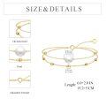 wholesale 14K Gold Freshwater Pearl Adjustable Chain Bracelet for Women Elegant s-0-3