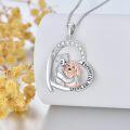 wholesale TOUPOP Dog Necklace S925 Sterling Silver Forever In My Heart Pendant Necklace Puppy Jewelry Birthday -0-4