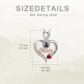 wholesale 925 Sterling Silver Mom Heart Necklace 100 Languages I Love You Projection Zircon Pendant-0-3