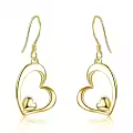 TOUPOP Sterling Silver Heart Dangle Drop Earrings Jewelry Gifts-0-0