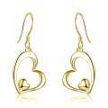 TOUPOP Sterling Silver Heart Dangle Drop Earrings Jewelry Gifts-0-0