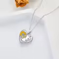 TOUPOP Sterling Silver & Stone Pendant Necklace For Women-0-5