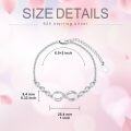 wholesale Sterling Silver & 5A CZ Infinity Mother Bracelet - Adjustable, Hypoallergenic, Gift for Mom-0-3