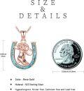 wholesale Sterling Silver Stone Western Cowboy Horseshoe Necklace Cowgirl Gift-0-9