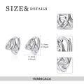 wholesale 925 Sterling Silver Triquetra Trinity Knot Studs Earings Celtic Irish  for Her-0-3