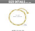 wholesale 18K Gold Figaro Link Chain Bracelet with Heart Charm for Women s-0-1