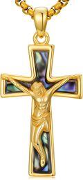 wholesale 925 Sterling Silver Jesus Cross Pendant Necklace - Faith Gift for Men & Women-0-0