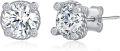 wholesale 925 Sterling Silver CZ Rope Design Round Stud Earrings for Men & Women-0-0