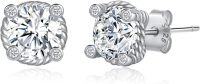 wholesale 925 Sterling Silver CZ Rope Design Round Stud Earrings for Men & Women-Stud