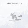 wholesale 925 Sterling Silver Cubic Zirconia-Cut Schnauzer Dog Pendant Necklace for Women Gifts-0-4