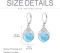 wholesale Sterling Silver Gemstone Celtic Knot Teardrop Leverback Earrings-0-10