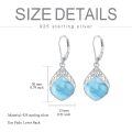 wholesale 925 Sterling Silver Opal Celtic Knot Teardrop Leverback Earrings-0-10