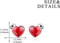 wholesale 925 Sterling Silver Heart-Shaped Crystal Medical Symbol Stud Earrings for Nurses and Doctors' Graduation Gift Ideas-0-5