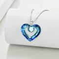 wholesale TOUPOP Love Heart Necklace 925 Sterling Silver Crystal Woman's Jewelry Gift For Women -0-3