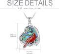 wholesale Sterling Silver Cardinal Pendant Necklace Memorial Sympathy Gift for Women Mom Wife-0-3